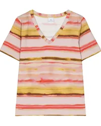 Paul Smith Gestreiftes T-Shirt Rosa