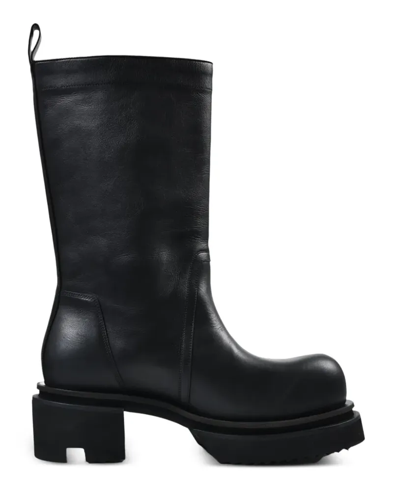 Rick Owens Bogun leather biker boots - Schwarz Schwarz