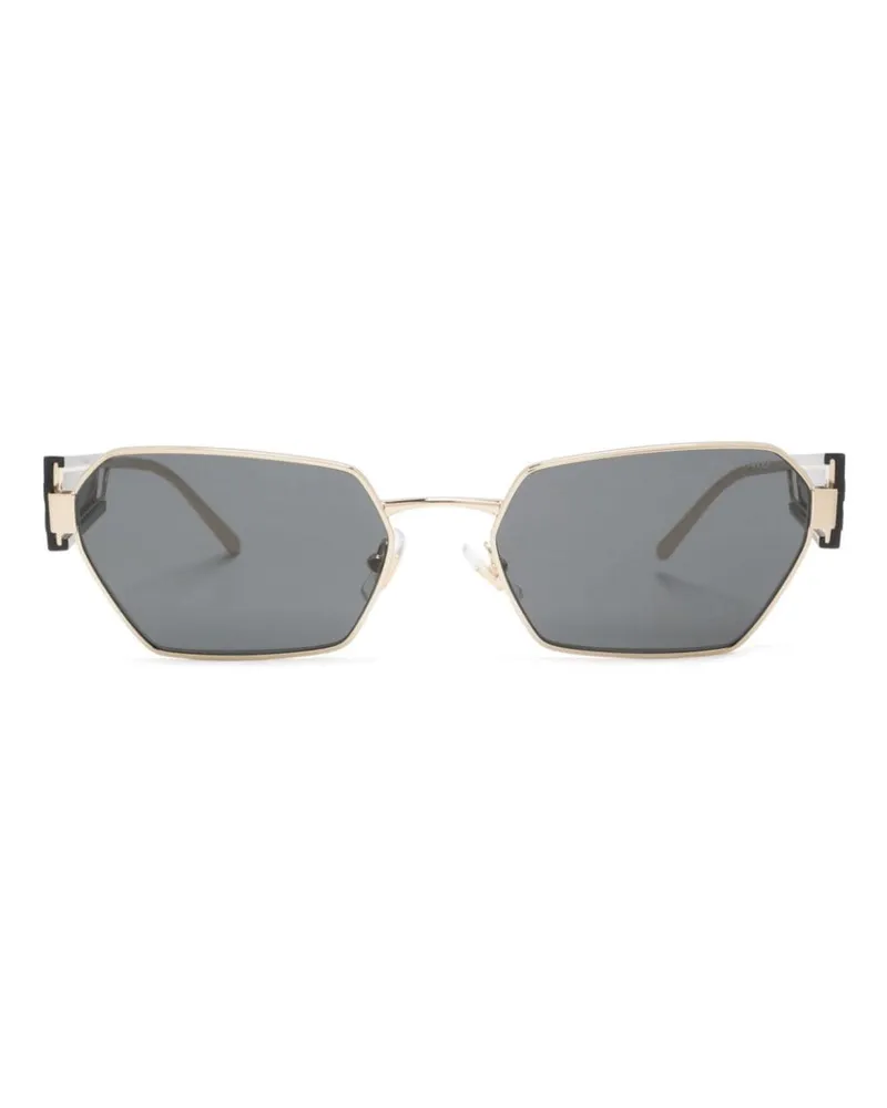 Miu Miu Sonnenbrille mit geometrischem Gestell - Schwarz Schwarz