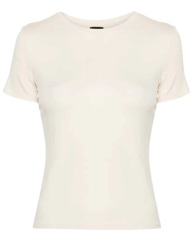 Pinko T-Shirt mit Logo-Stickerei Nude