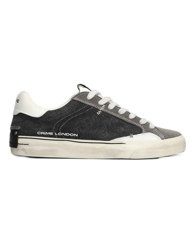 Crime Deconstructed distressed-effect panelled sneakers - Grau Grau