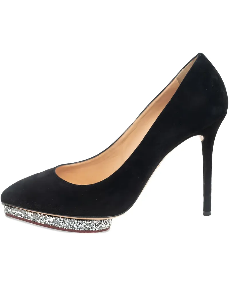 Charlotte Olympia Pre-owned Pumps aus Wildleder 110mm - Schwarz Schwarz