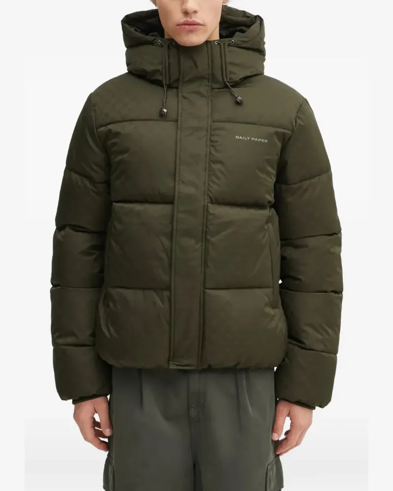 Daily Paper logo-print padded jacket - Grün Grün