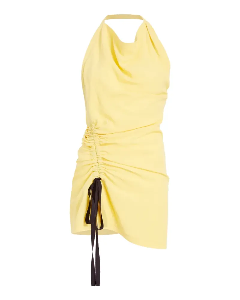 Proenza Schouler Gerafftes Melia Neckholder-Top - Gelb Gelb