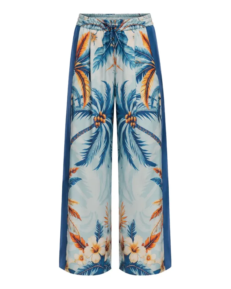 For Restless Sleepers Asteria palm-print trousers - Blau Blau