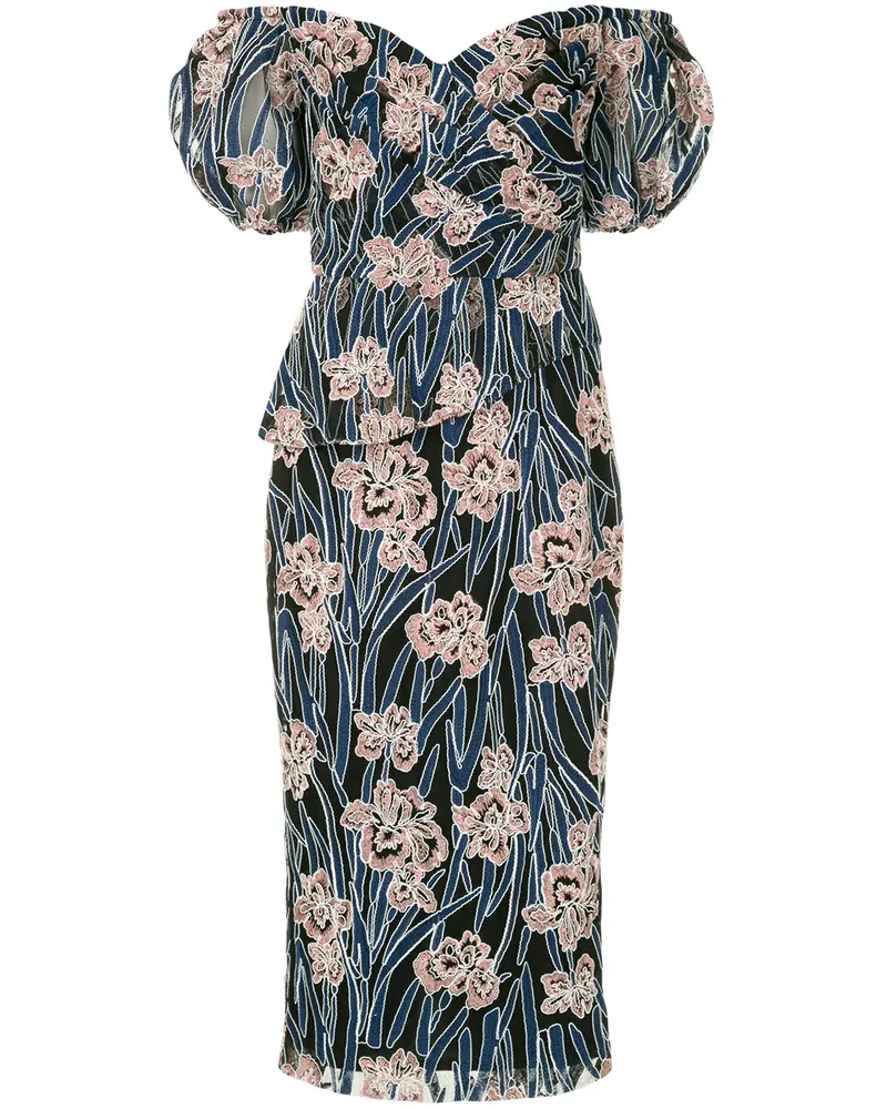 Rachel Gilbert Kleid mit Blumenstickerei - Mehrfarbig Mehrfarbig