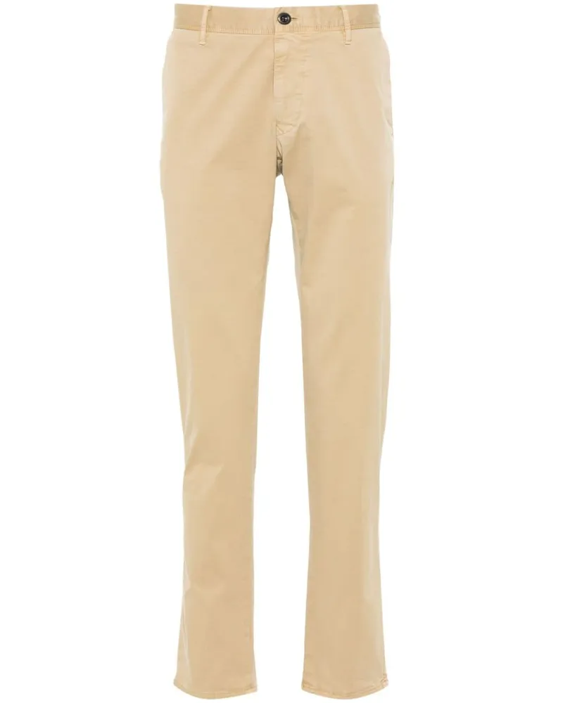 Incotex Twill-Hose mit Logo-Stickerei - Nude Nude