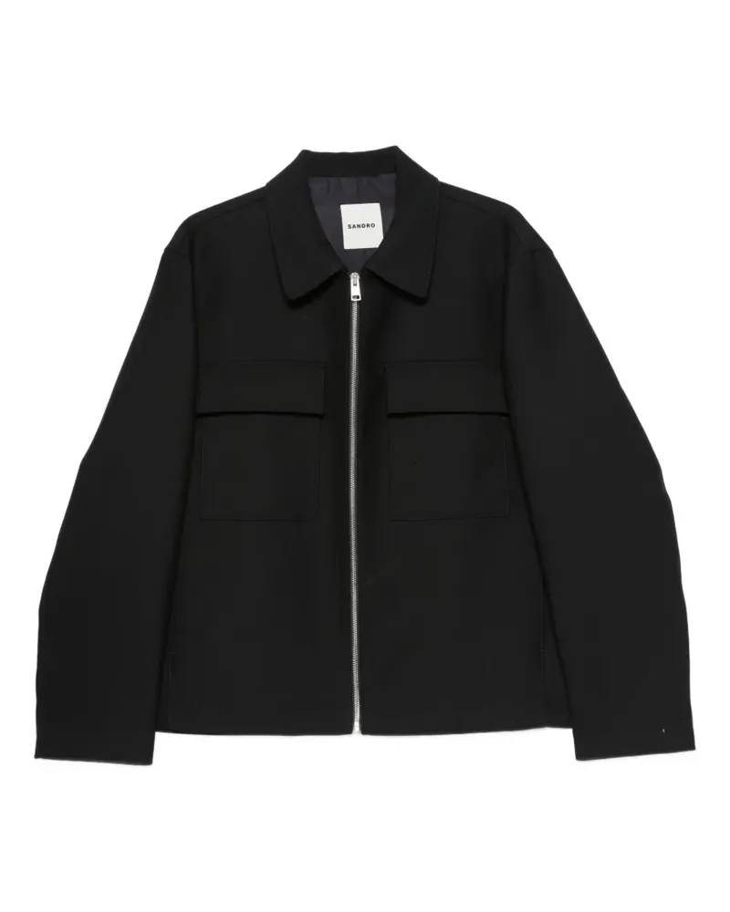 Sandro Theodore Jacke mit aufgesetzter Tasche - Schwarz Schwarz