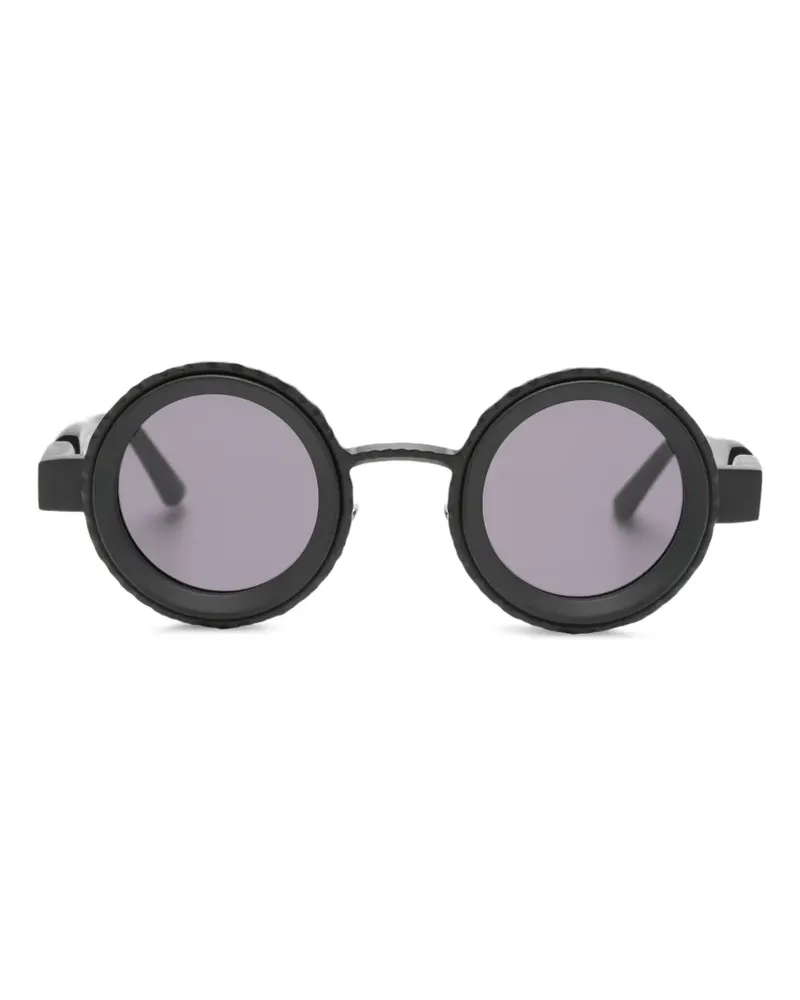KUBORAUM Runde Maske Z3 Sonnenbrille - Schwarz Schwarz