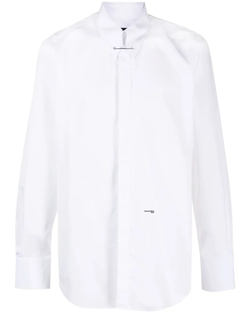 Dsquared2 Hemd mit Logo-Print - Weiß Weiß