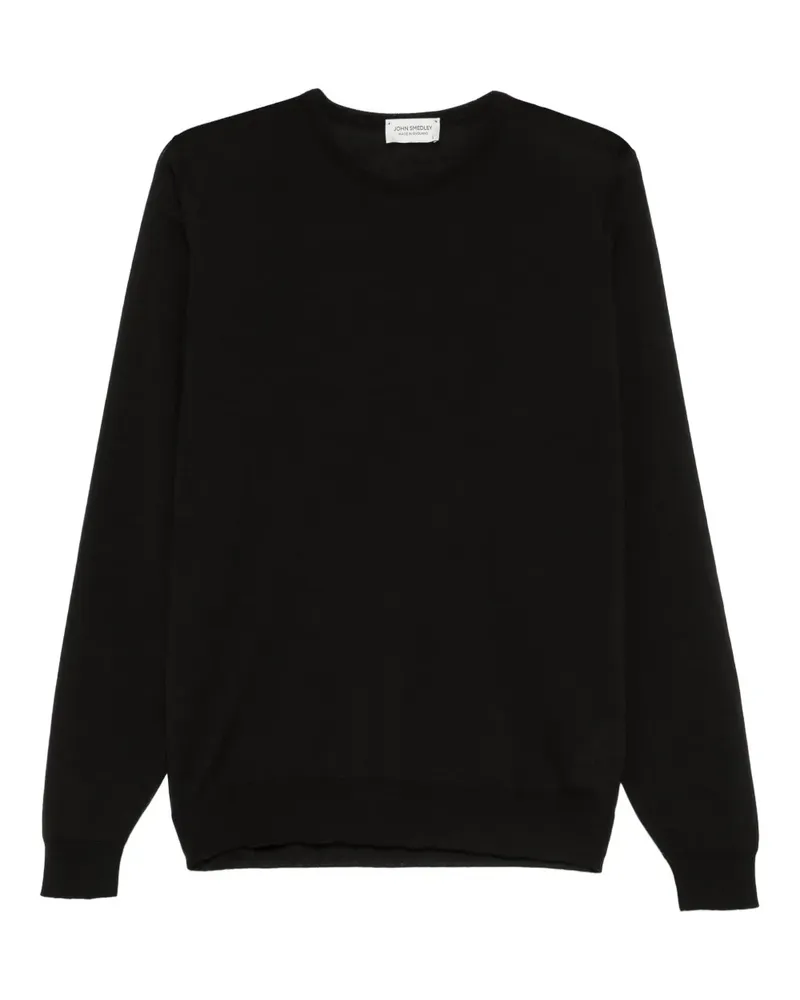 John Smedley Klassischer Merinopullover - Schwarz Schwarz