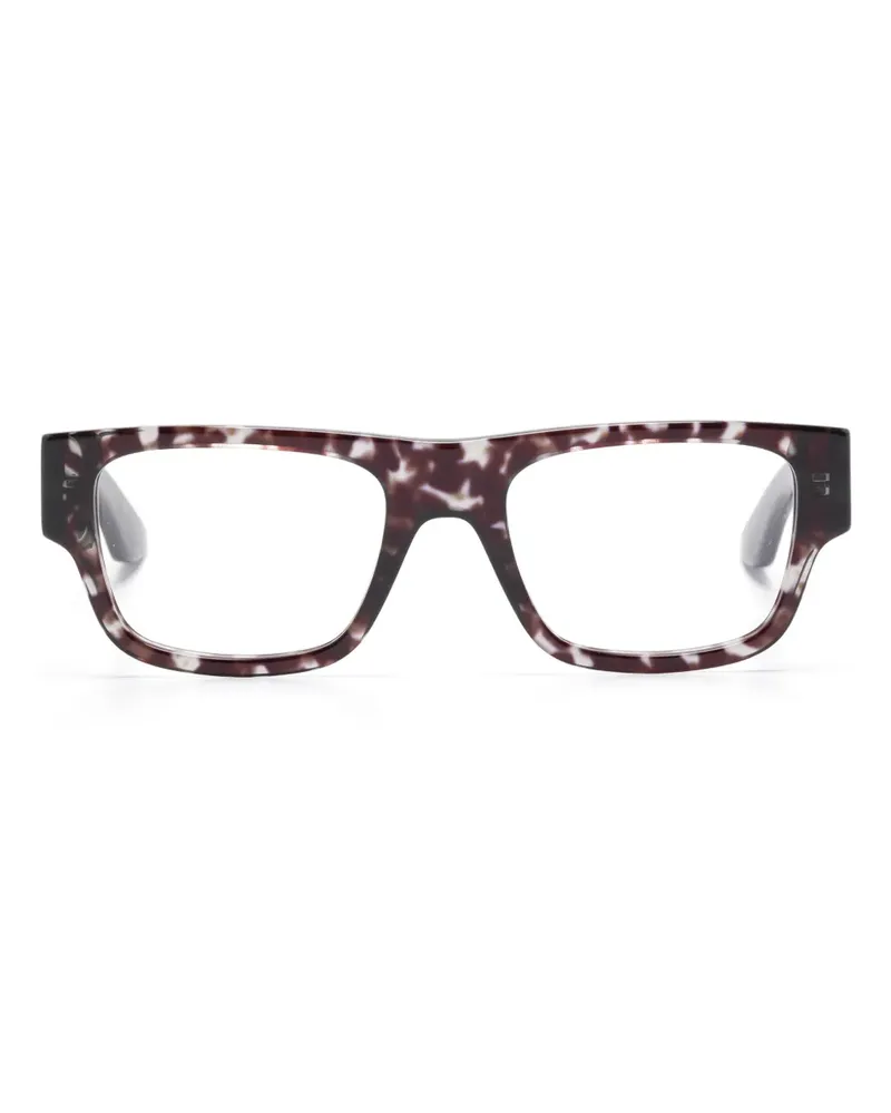 Alexander McQueen Brille in Schildpattoptik - Schwarz Schwarz