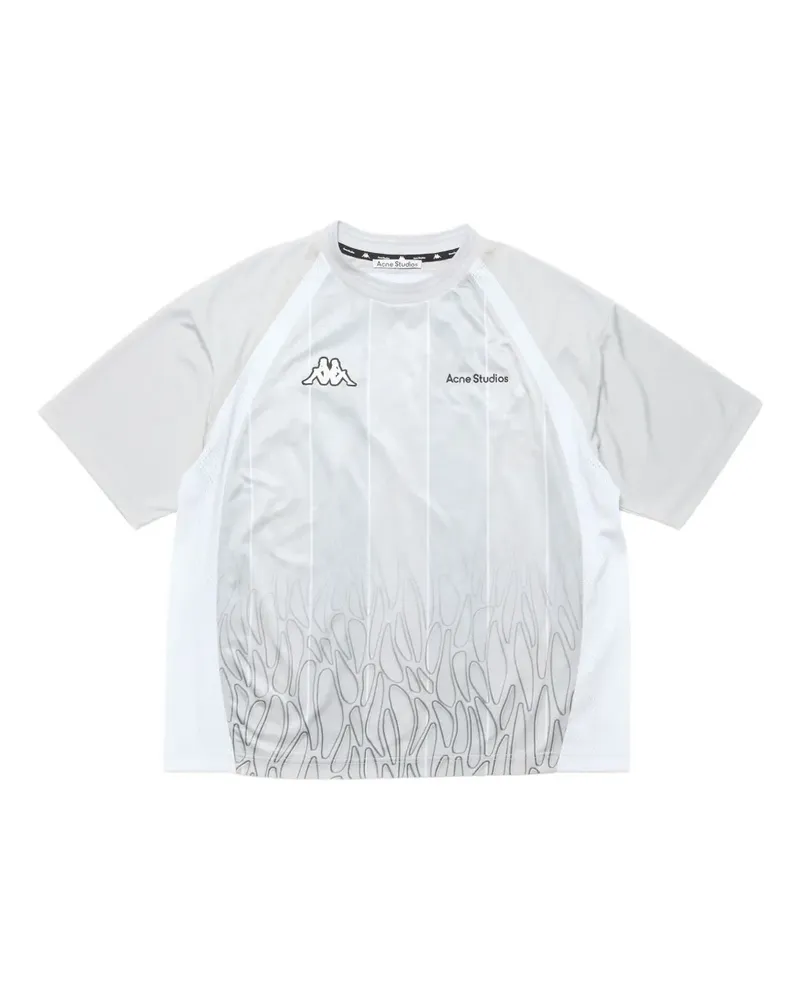 Acne Studios x Kappa T-Shirt mit Logo - Grau Grau