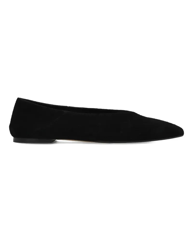 aeyde pointed toe suede shoes - Schwarz Schwarz