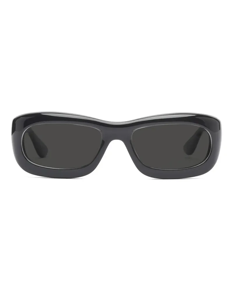 Port Tanger Sonnenbrille mit eckigem Gestell - Schwarz Schwarz