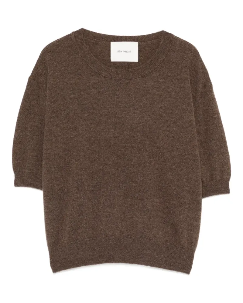 Lisa Yang Kurzärmeliges Genevra Oberteil - Braun Braun