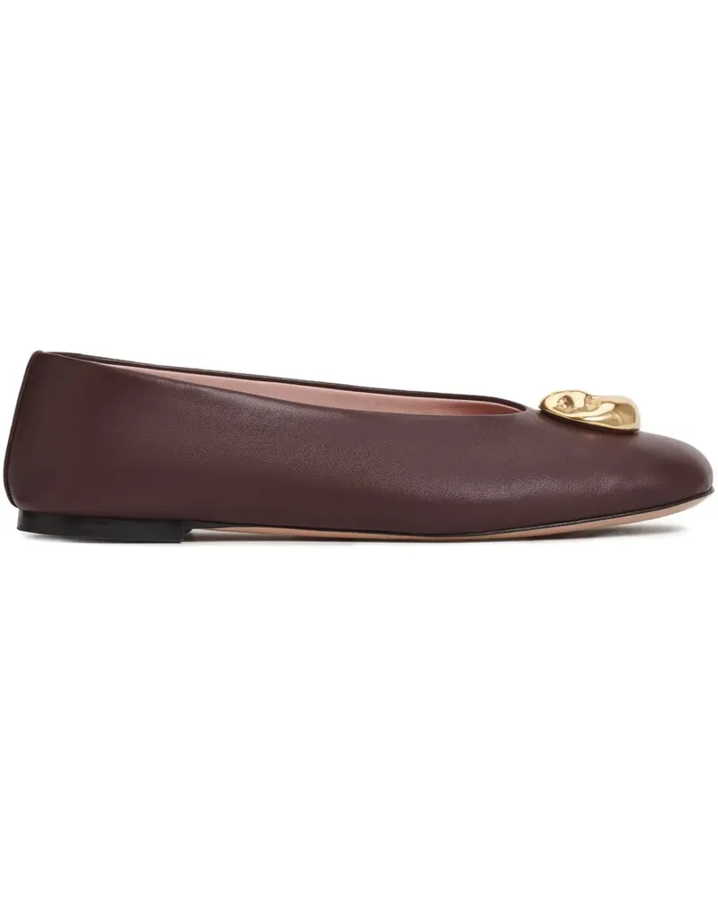 Fabiana Filippi Ballerinas mit Zierknöpfen - Braun Braun
