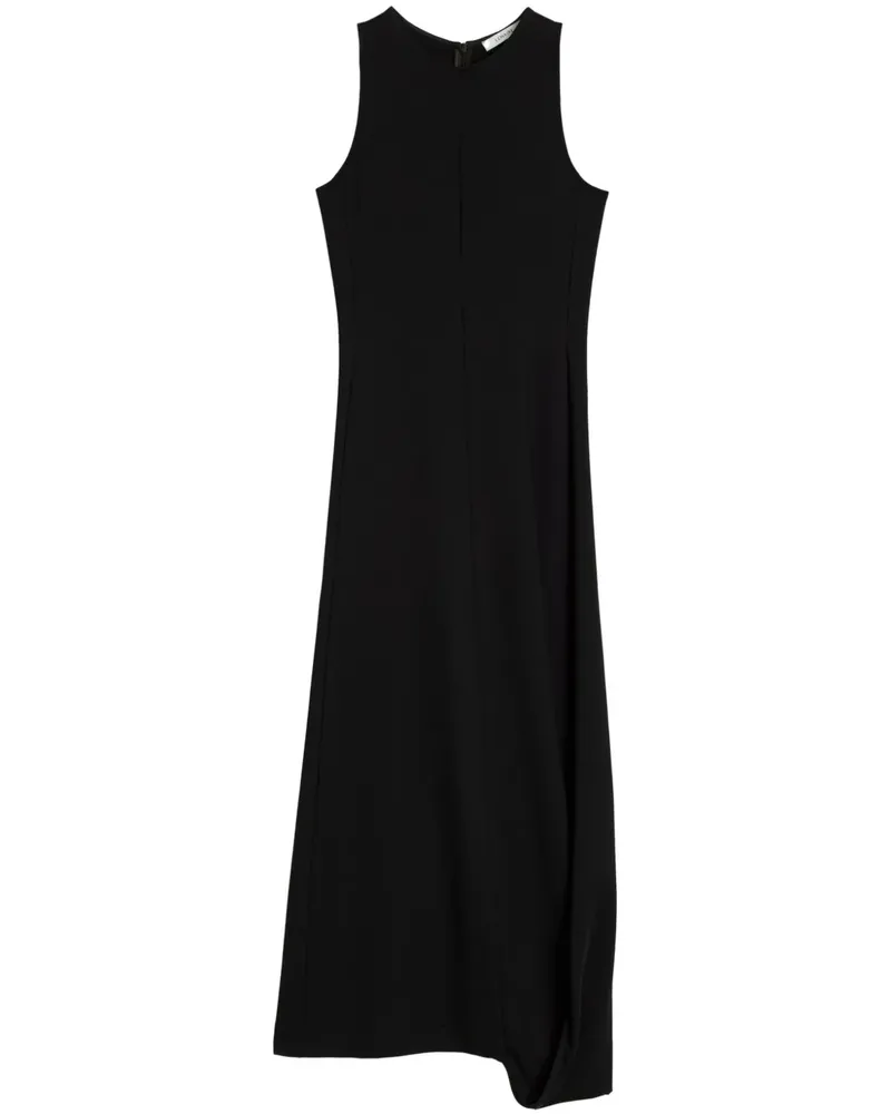 Christophe Lemaire Midikleid mit verdrehtem Saum - Schwarz Schwarz