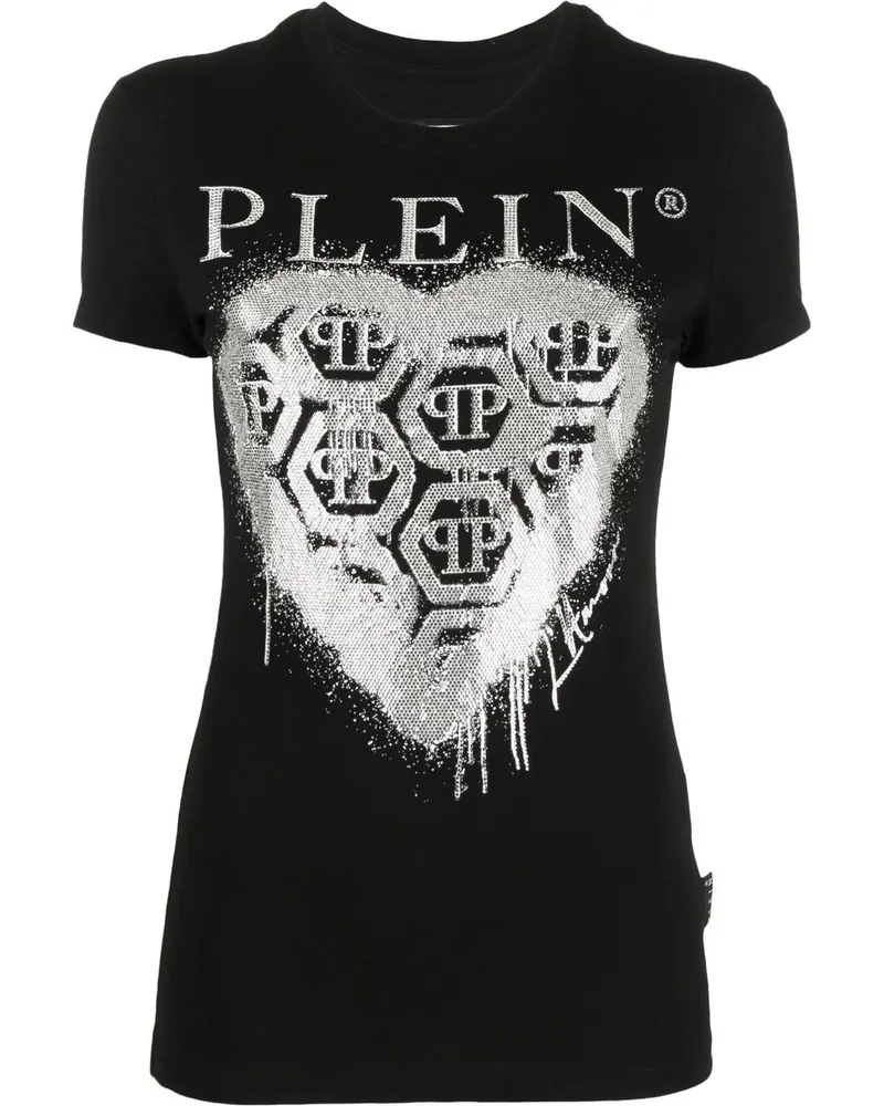 Philipp Plein T-Shirt mit Logo-Print - Schwarz Schwarz