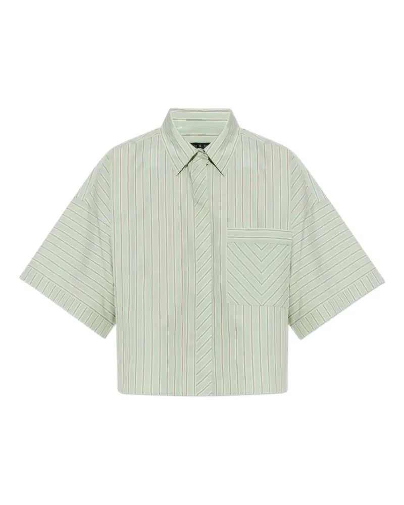 Rag & Bone Marin striped short-sleeve shirt - Grün Grün