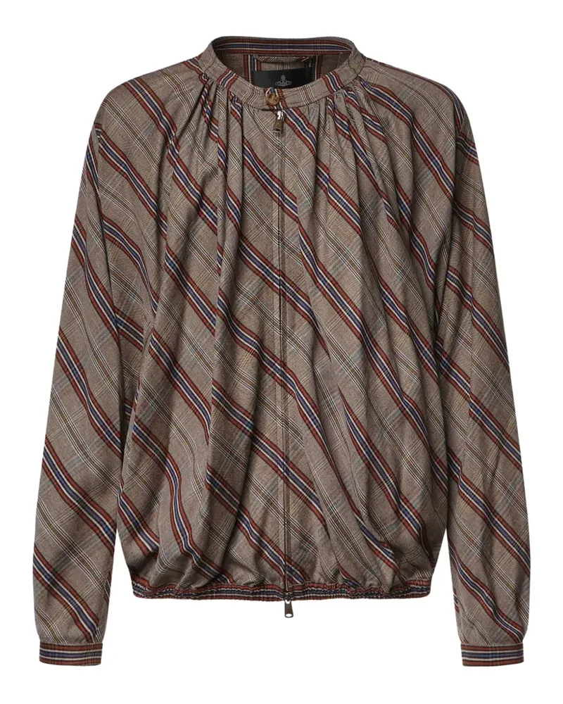 Vivienne Westwood striped zip-up shirt - Braun Braun