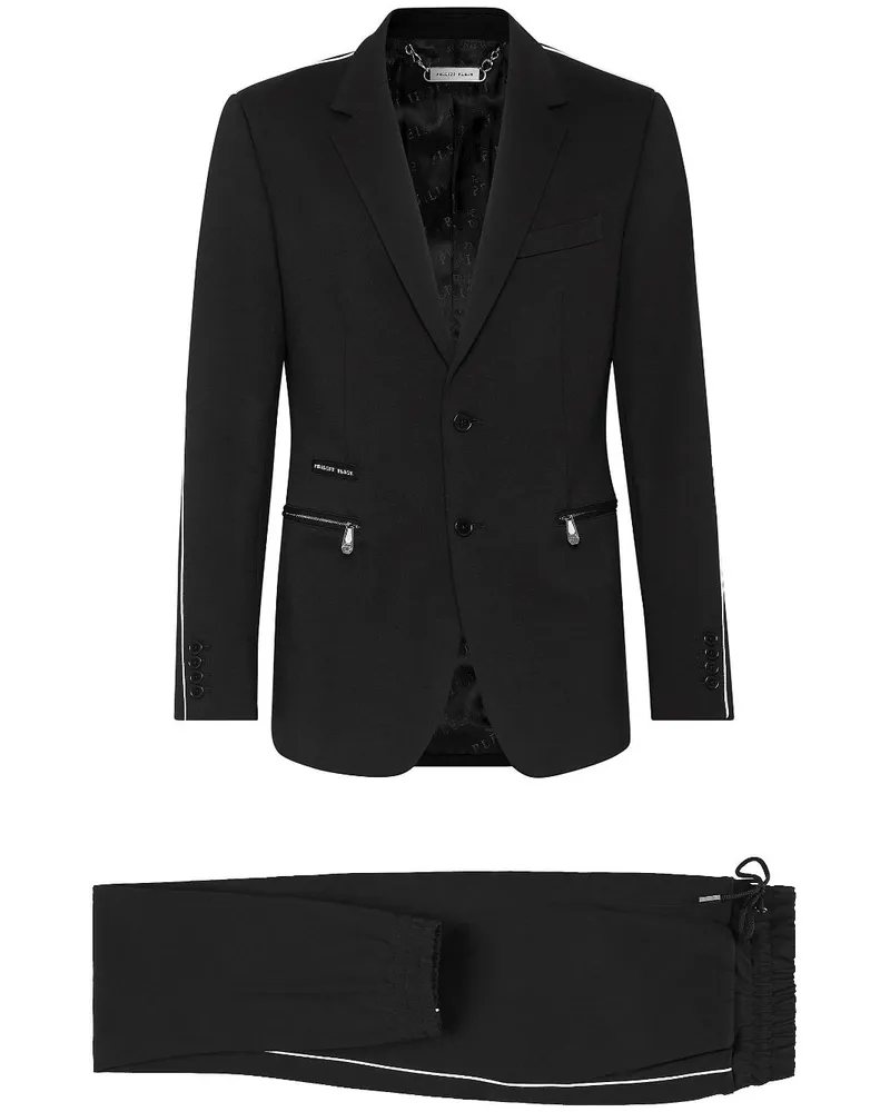 Philipp Plein Sportlicher Anzug - Schwarz Schwarz