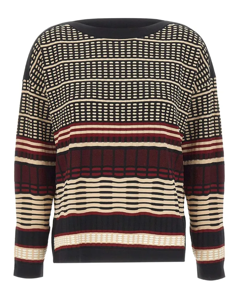 Elena Mirò geometric-pattern sweater - Schwarz Schwarz