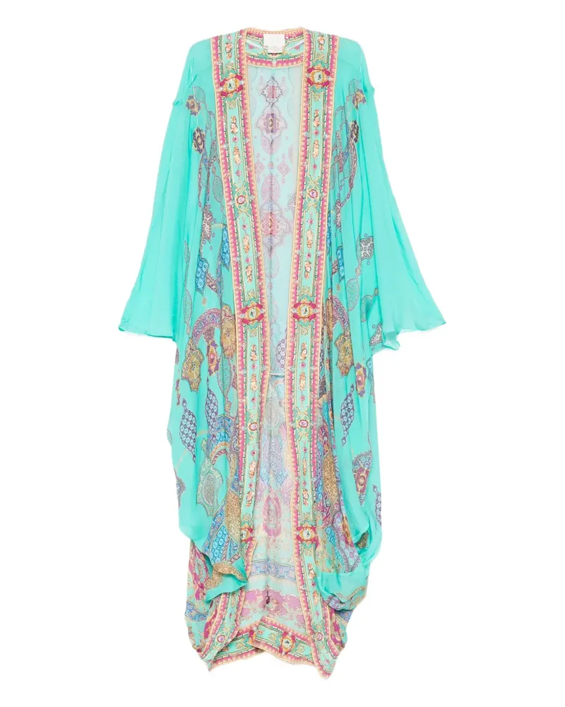 Camilla bell-sleeve coat - Blau Blau