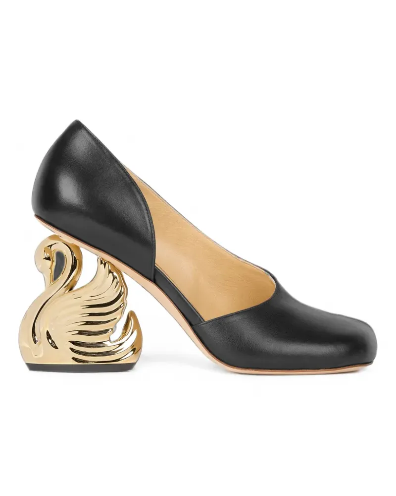 A.W.A.K.E. Pumps mit Schwanabsatz - Schwarz Schwarz
