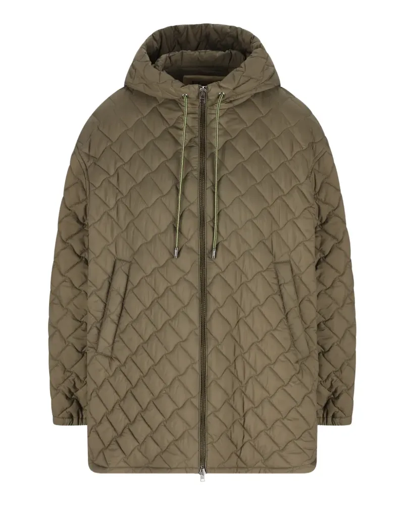 Herno Gesteppte Kapuzenjacke - Grün Grün