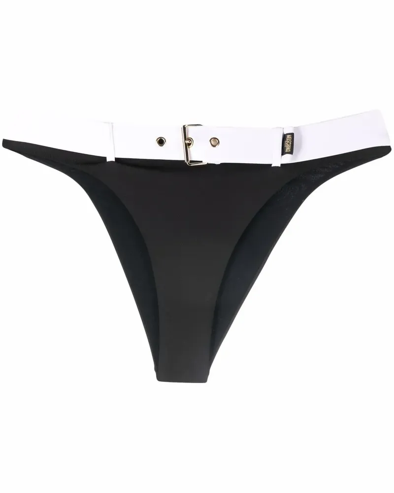 Moschino Zweifarbiger Slip - Schwarz Schwarz