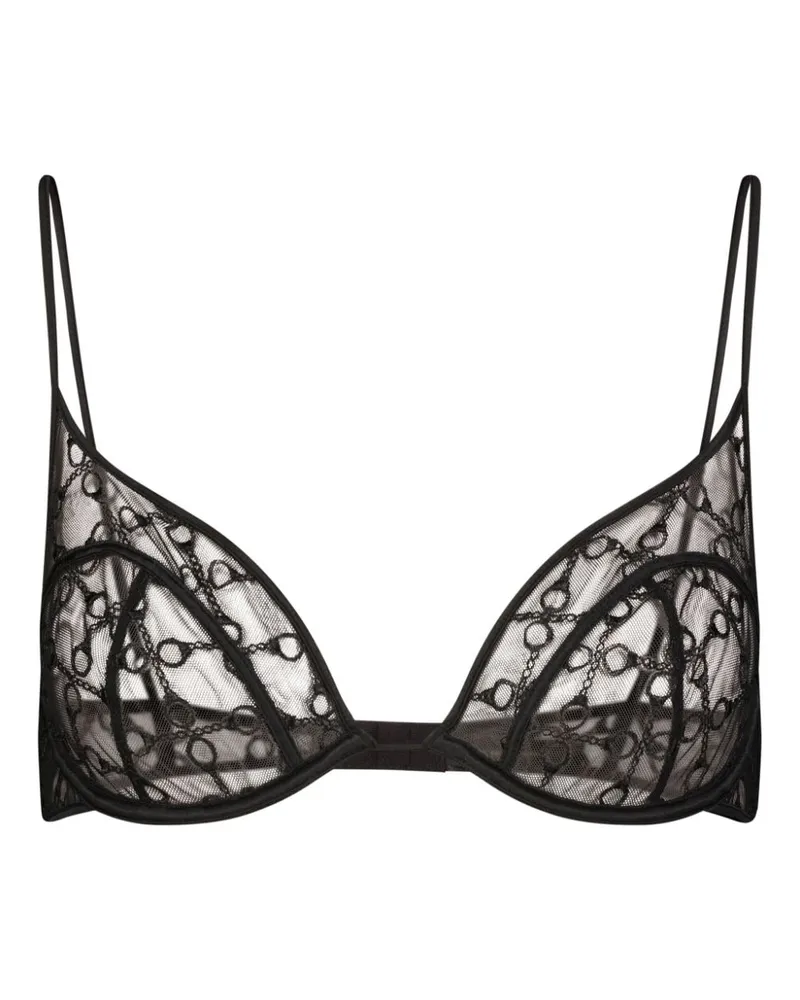 Kiki De Montparnasse Handcuff Halbschalen-BH - Schwarz Schwarz