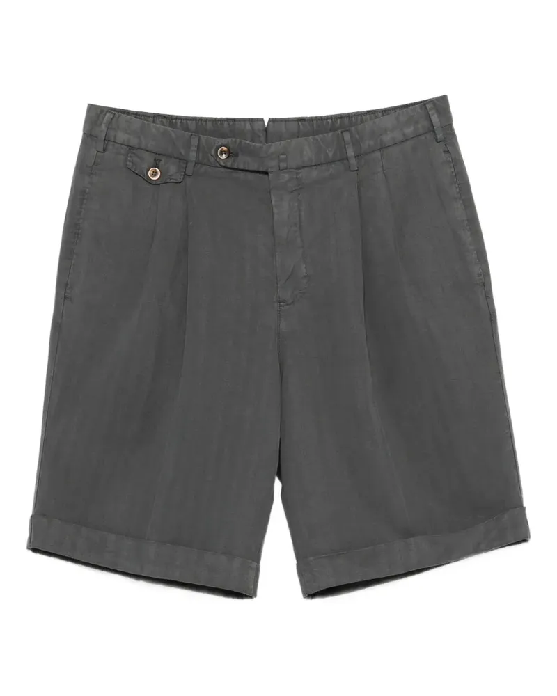 PT TORINO pleated turn-up shorts - Grau Grau