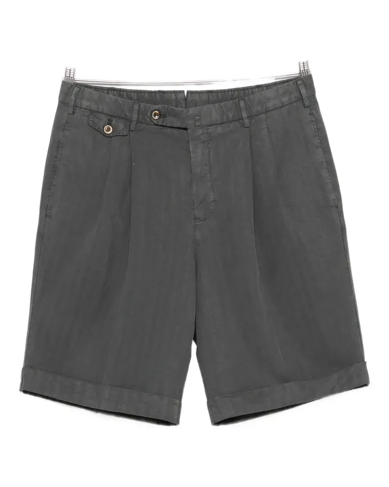 PT TORINO pleated turn-up shorts - Grau Grau