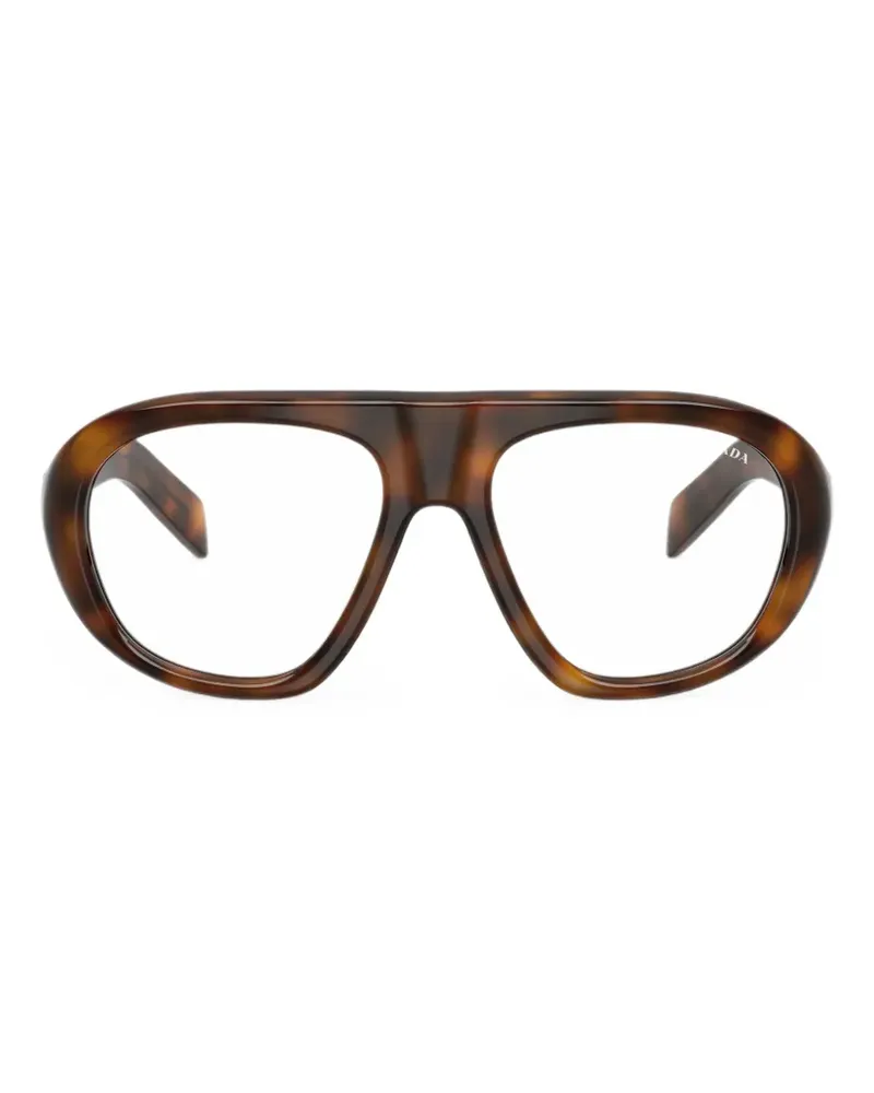 Prada Geometrische Sonnenbrille in Schildpattoptik - Braun Braun