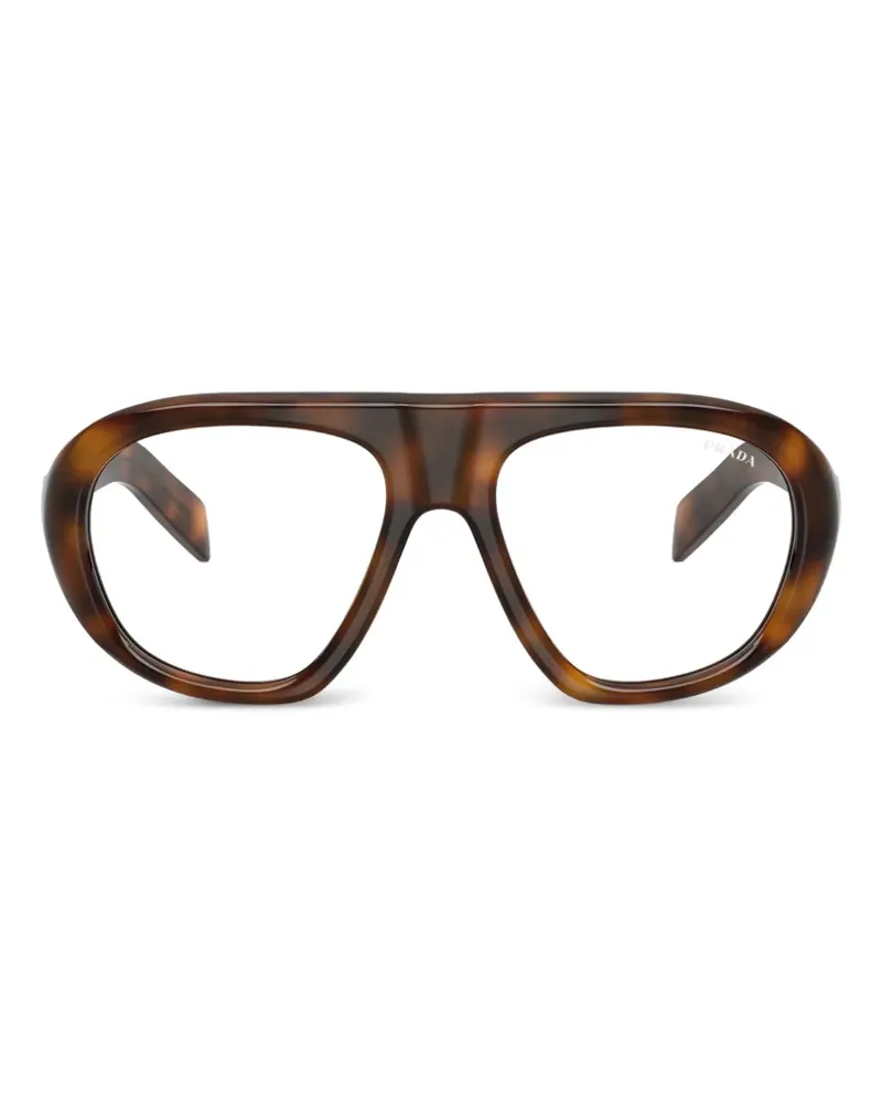 Prada Geometrische Sonnenbrille in Schildpattoptik - Braun Braun