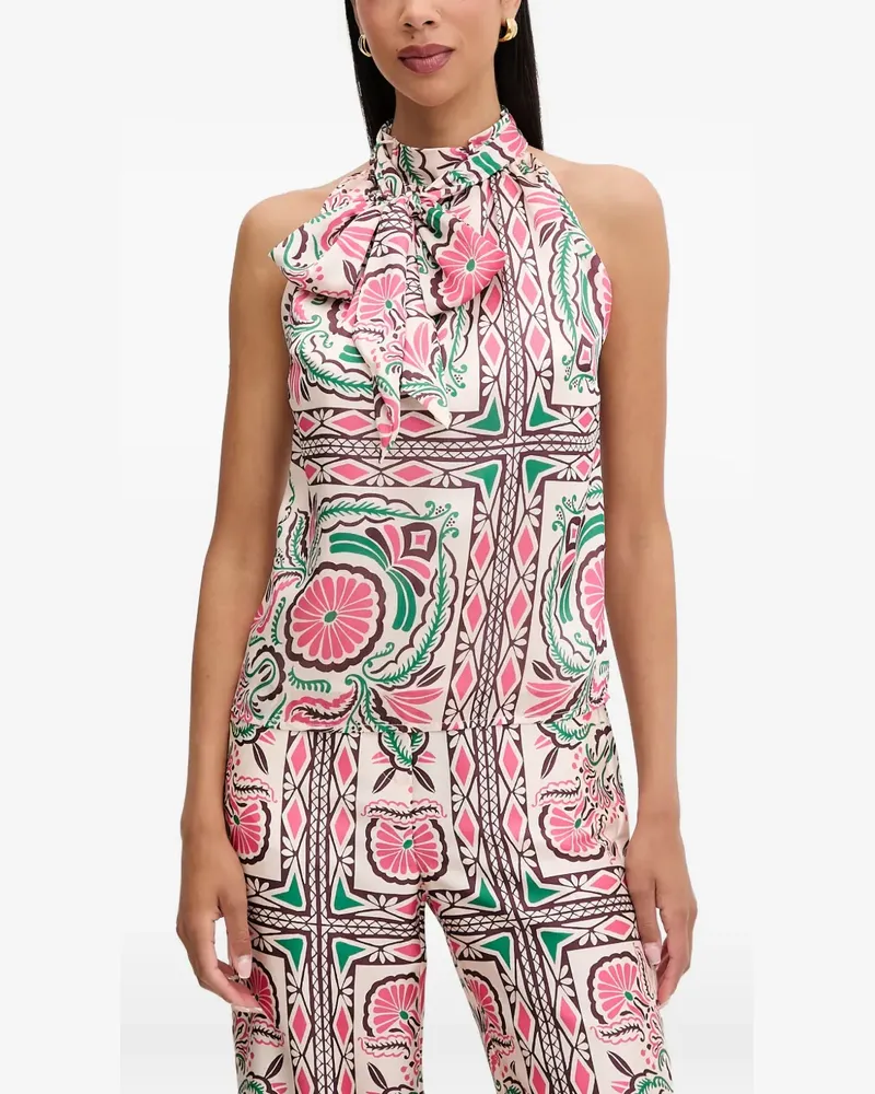 Morgan Schluppenbluse mit Blumenprint - Nude Nude