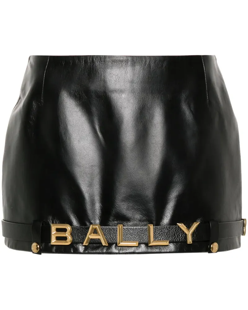 Bally Gestrickter Minirock mit Logo - Schwarz Schwarz