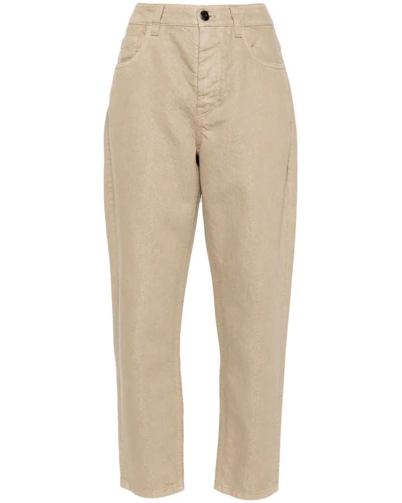 Brunello Cucinelli Klassische Cropped-Jeans - Nude Nude