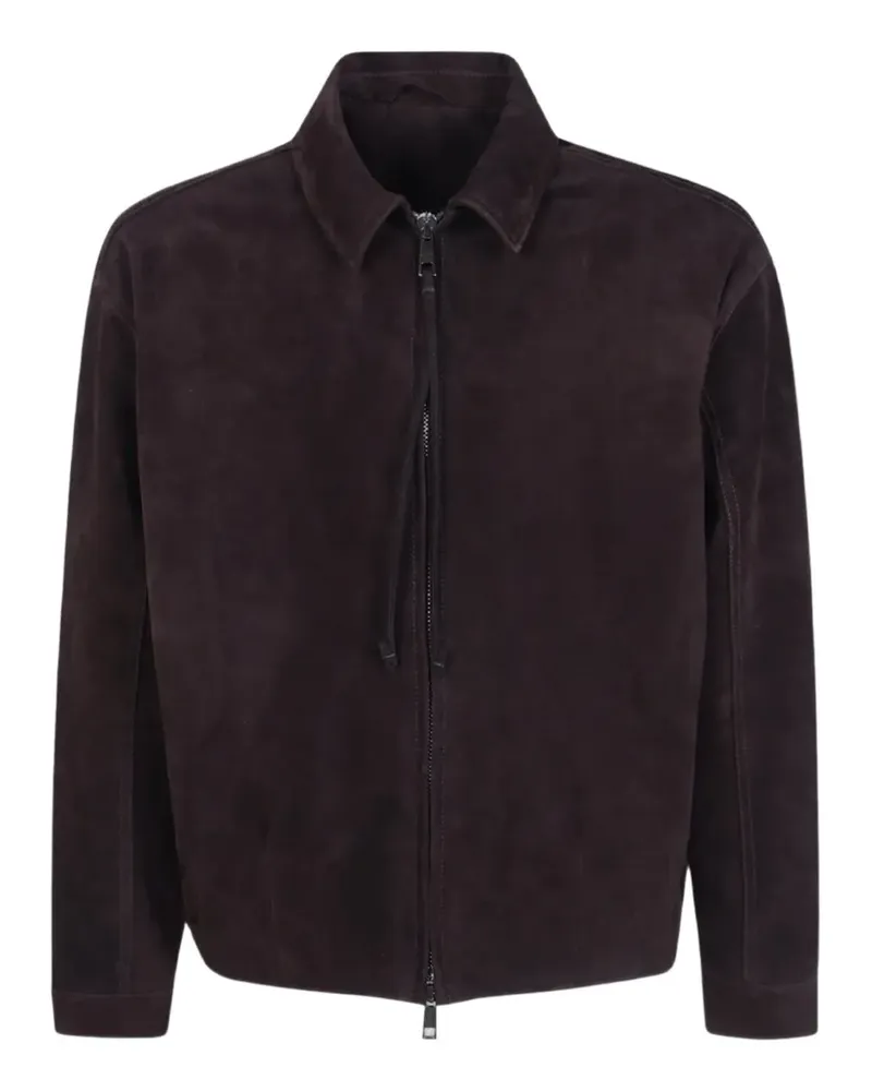 Giorgio Brato Wildlederjacke mit Reißverschluss - Violett Violett