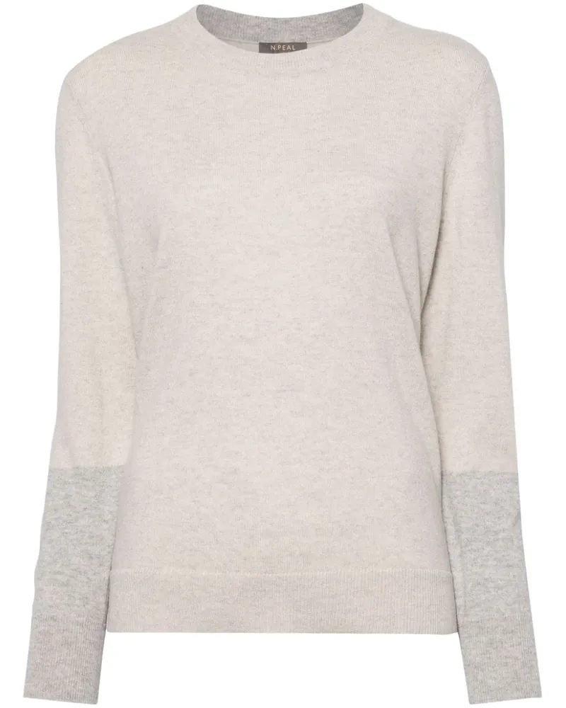 N.Peal Kaschmirpullover mit Rundhalsausschnitt - Nude Nude