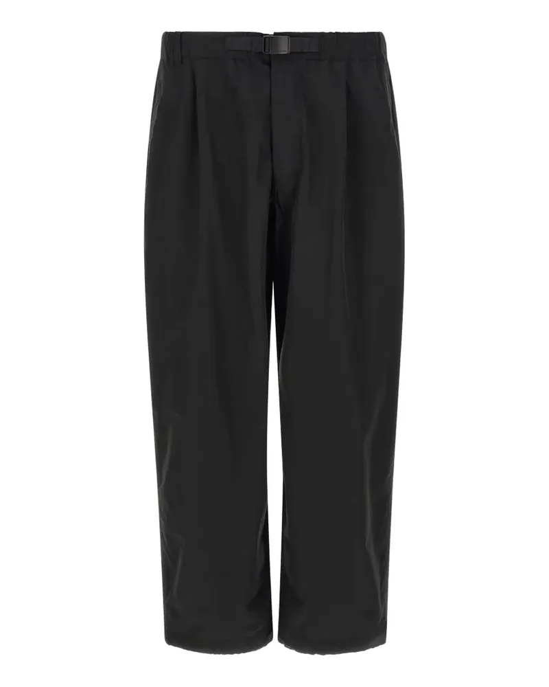 Snow Peak Taffeta belted pleated trousers - Schwarz Schwarz