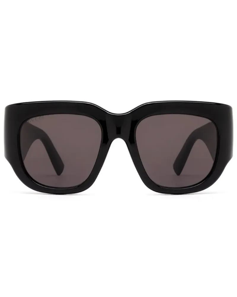 Gucci Oversized-Sonnenbrille mit GG - Schwarz Schwarz