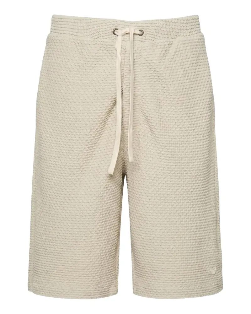 Emporio Armani embossed drawstring bermuda shorts - Nude Nude