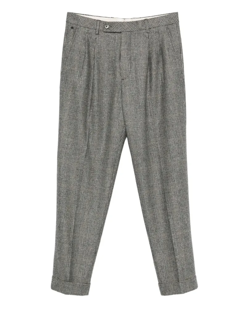 GTA Karierte Hose mit Bundfalten - Grau Grau