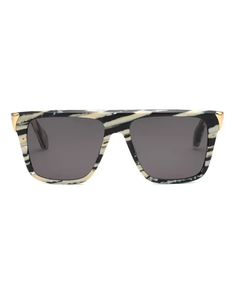 Roberto Cavalli zebra-print square-frame sunglasses - Schwarz Schwarz