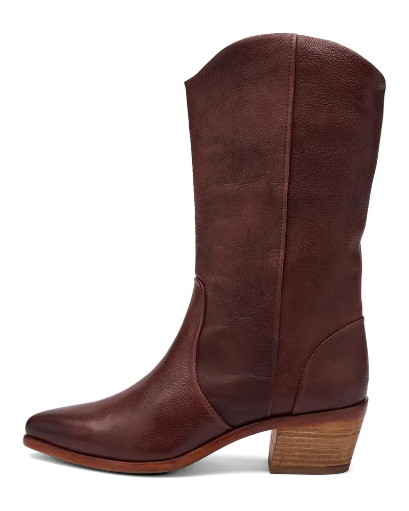 FRAU Texan distressed leather boots - Braun Braun