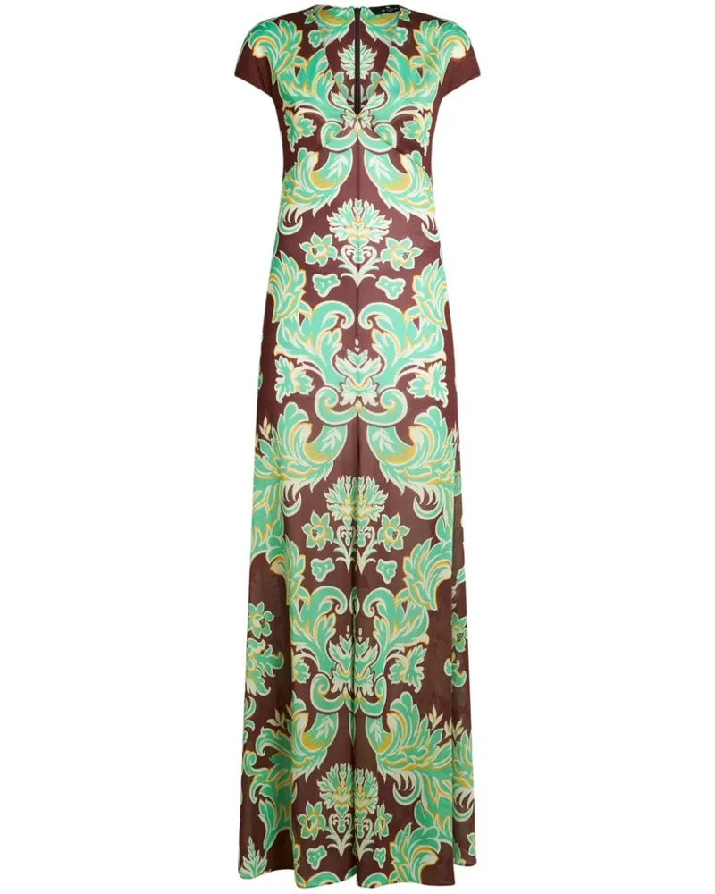 Etro Jerseykleid mit grafischem Print - Grün Grün