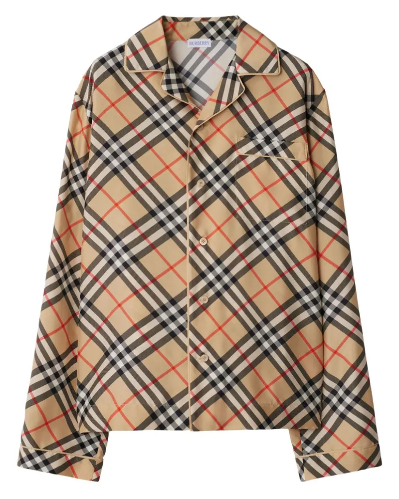 Burberry Pyjama-Oberteil aus Seide - Nude Nude