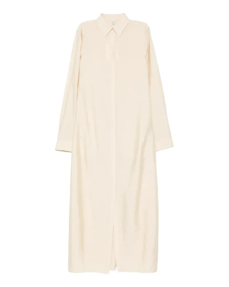 Totême split collared maxi dress - Nude Nude